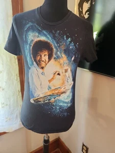 Bob Ross Painting In Outer Space T Shirt Black M Medium Unisex  - Picture 1 of 2