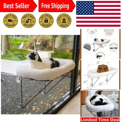 Sturdy Cat Window Hammock - 40 lbs Capacity with Soft Pet Bed Included - Image 1 of 4