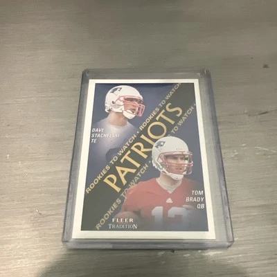 Fleer Tradition 2000 - Rookies to Watch Tom Brady, Dave Stachelski #352 (RC) Foto 1 de 4