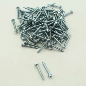 100-Pack Metallics #8 x 1-1/4" Drill Screws 1/4" Hex/Slotted Head Zinc DS162 - Picture 1 of 4