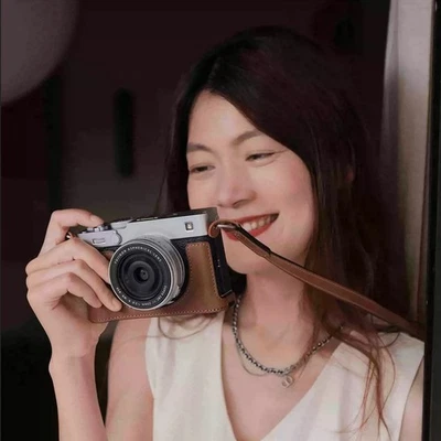 Genuine Leather Camera Bag Case Protect Cover Belt Strap For Fujifilm X-E5 XE5 - Image 1 of 4