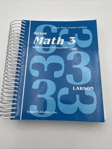Saxon Math 3 Home Study Teacher's Edition Homeschool Book, Unmarked - Imagen 1 de 17