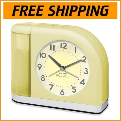 Art Deco Vintage Yellow Alarm Clock with USB Charging - Mid-Century Design - Image 1 of 4