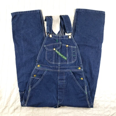 Mono con tirantes vintage Key Imperial para hombre 28x32 azul lavado oscuro denim carpintero EE. UU. Foto 1 de 4
