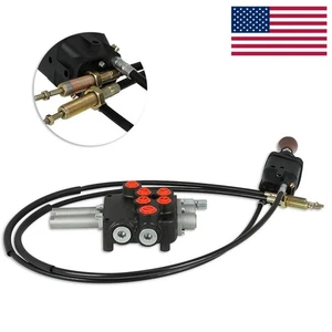 Cable Remote Control Valve Kit w/2 Spool Valve 80lpm/ 21gpm & 2 Cables &Joystick - Picture 1 of 12