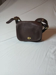 Vintage Coach Legacy Schultertasche Leder kleine Klappe 9965 BRAUN - Bild 1 von 22
