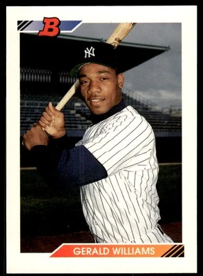 1992 Bowman #113 Gerald Williams New York Yankees Baseball - Image 1 of 2