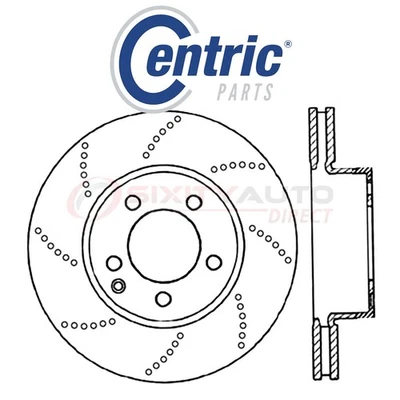 Centric Drilled Disc Brake Rotor for 2010-2016 Mercedes-Benz C250 1.8L 2.0L wa Foto 1 de 4