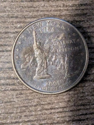 2001-P New York State Quarter Improperly Annealed Mint Error - Image 1 of 2