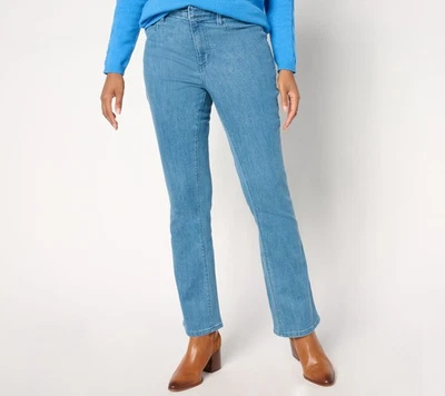 Pantalones para mujer Susan Graver talla 2 elásticos denim regular bota clásica azul A658823 Foto 1 de 4