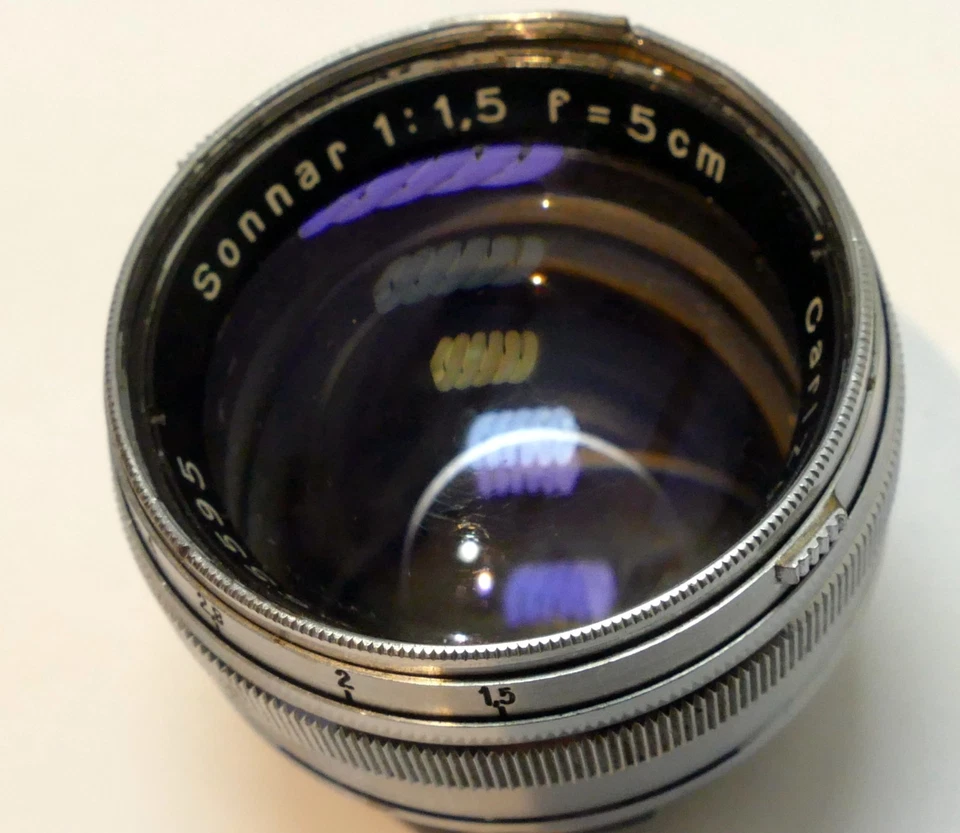 Contax Carl Zeiss Sonnar 5cm F/1.5 Lens SN  1866696 made in 1936 - Image 1 of 4