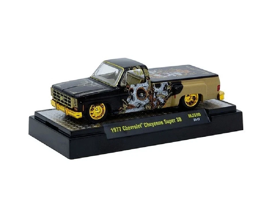 Chase! M2 Machines 1:64 1977 Chevrolet Cheyenne Super 30 “Dia De Los Muertos” - Image 1 of 1