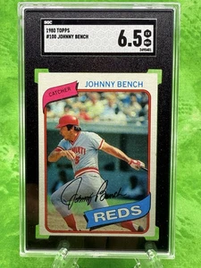 Johnny Bench - 1980 Topps #100 Cincinatti Reds HOF SGC 6.5 - Picture 1 of 5