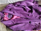 Avanti Women’s S Purple Suede Leather Button Front Jacket Blazer 