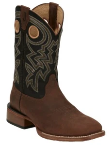 Men's 10.5D Justin FN7021 Big News Ortholite Square Toe Cowboy Boots - Picture 1 of 8