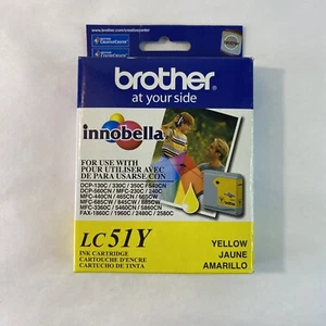 Brother Yellow Inkjet Cartridge LC51Y For MFC-240C Multi-Function Printer New - Picture 1 of 8