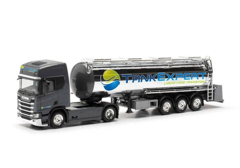 Scania CR 20 HD Remorque citerne chromée Tank Expert 1/87 Herpa - Photo 1/1