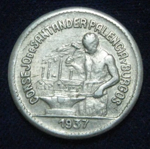 ZALDI2010 - CONSEJO DE SANTANDER , PALENCIA Y BURGOS , 50 CENTIMOS DE 1937 - Photo 1 sur 2