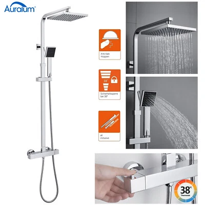 Duschsystem mit Thermostat Duscharmatur Regendusche Duschset Duschsäule Dusche  - Bild 1 von 4