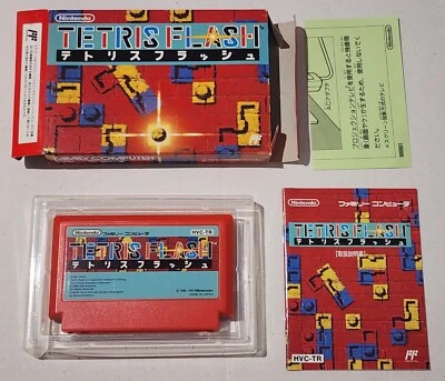 Tetris Flash - 1993 Famicom Complete in Box CIB NES Nintendo Puzzle Game NSTC-J - Image 1 of 4