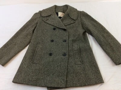 Abrigo Pendleton espiga bronceado virgen joven vintage para mujer talla 9-10 guisante usado en excelente estado Foto 1 de 4