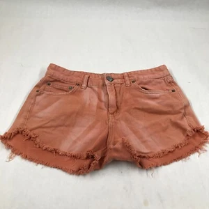Free People Women's Orange Cut-off Uptown Rock Denim SZ 27 - Picture 1 of 15