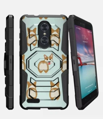 For ZTE ZMax Pro | ZTE Carry | Z981 Protective Clip Kickstand Case - Cute Pet - Image 1 of 4