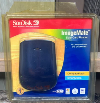 SanDisk ImageMate Dual Card Reader For CompactFlash & SmartMedia USB NEW - Image 1 of 2