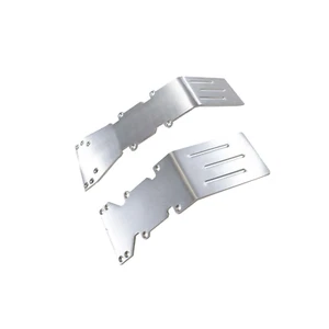 T-Maxx, E-Maxx Brushed Finished Aluminum skid plate set NEW Front and Rear - Picture 1 of 4