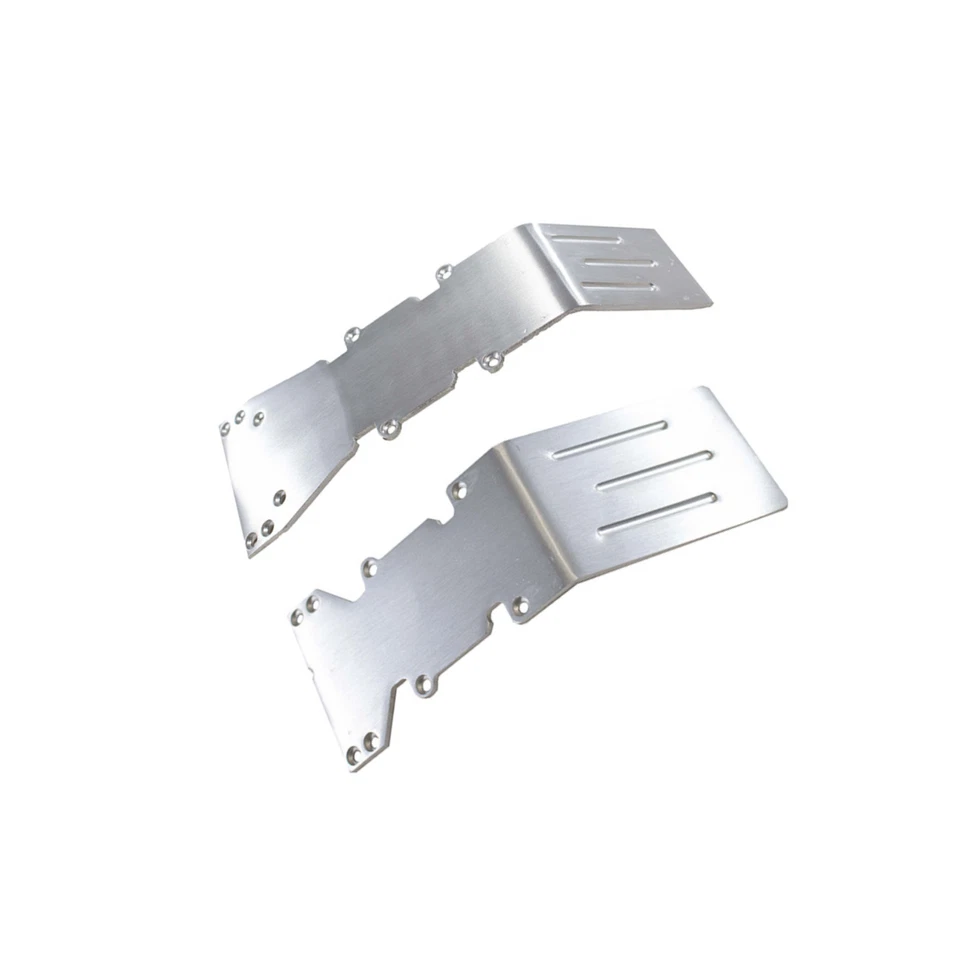 T-Maxx, E-Maxx Brushed Finished Aluminum skid plate set NEW Front and Rear - Image 1 of 4