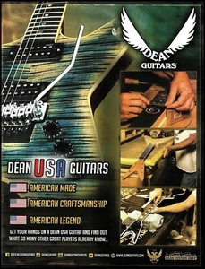 2017 Dean USA Series guitarra eléctrica anuncio 8 x 11 guitarra anuncio impresión - Imagen 1 de 3