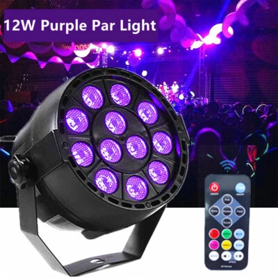 Remote UV LED Par Can Lights black LED Par stage lights for ktv dj disco concert - Image 1 of 2
