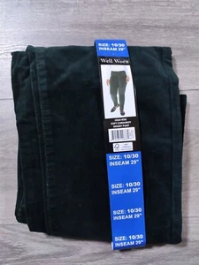 Well Worn Pants Women Size 10/30 Dark Green Corduroy High Rise Skinny Soft - Picture 1 of 6