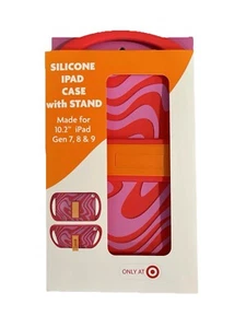 Komar Kids Red/Pink Swirl Kids' iPad Case w/Stand Made For 10.2in Gen 7,8,9 BWT - Picture 1 of 2
