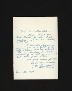 SIGNED 1978 letter by Baron Carl-Fredrik Palmstierna secretary to King of Sweden - Picture 1 of 1