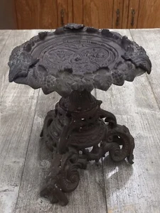 GENUINE ANTIQUE VICTORIAN Solid BRASS TAZA Tripod Dish Stand Garniture  - Picture 1 of 10