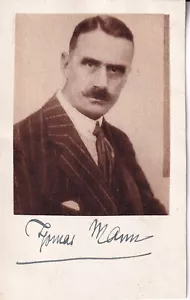Thomas Mann - Premio Nobel per la letteratura 1929 - cartolina con immagine - originale firmata - Foto 1 di 2