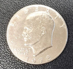 Dólar de plata Eisenhower 1972-d de EE. UU. BONITA moneda de EE. UU. - Imagen 1 de 4