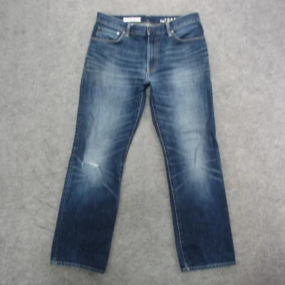 Gap Men's 33x32 Blue Dark Wash Straight Leg Jeans - Image 1 of 4
