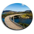 Round MDF Magnets - Kylesku Bridge Scotland NC500 #45487