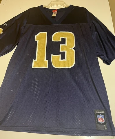 Reebok Authentic NFL St. Louis Rams WARNER #13 Football Jersey Size Large Cover