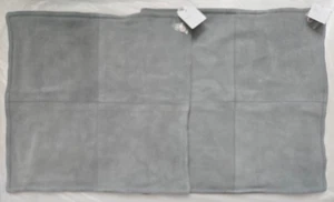 Pottery Barn Pieced Suede Pillow 2-Covers 20' x 20" Chambray - Picture 1 of 2