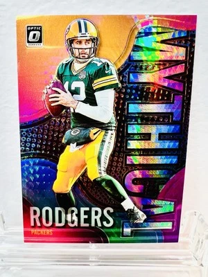 2019 Aaron Rodgers Mythical green bay packers prizm refractor Case Hit - Image 1 of 4