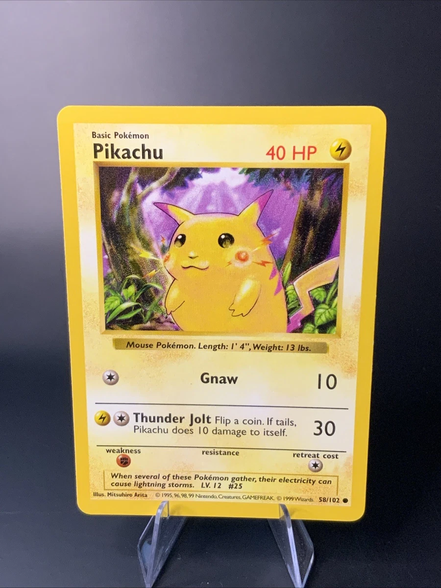 Pikachu Pokémon TCG Shadowless Individual Collectible Card Game