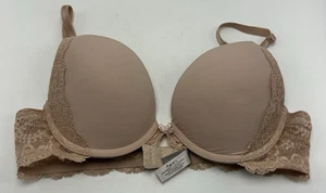 Sujetador push up Victorias Secret Dream Angels 36B beige encaje con aros acolchado - Imagen 1 de 6