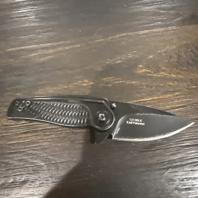 Kershaw Spoke Linerlock Knife Assisted Open Black Tactical Standard 1313BLK - Image 1 of 4