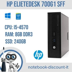 Computer HP ProDesk 700 G1 SFF CPU Core i5-4570 SSD 240gb Ram 8gb Win10 GRADO A- - Bild 1 von 4