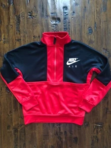 Kids Nike 1/4 Zip Lightweight Jacket Size 6 Red & Black - Picture 1 of 6