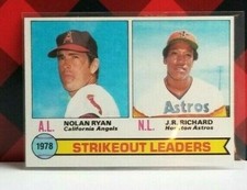 1979 Topps Baseball #6 - Strikeout Leaders - Nolan Ryan & J.R. Richard