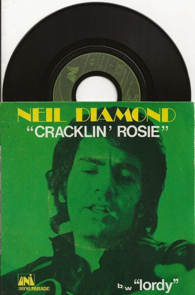 NEIL DIAMOND CRACKLIN' ROSIE 1970 SINGLE FROM FRANCE, FAB PIC SLEEVE, MINT - Image 1 of 1